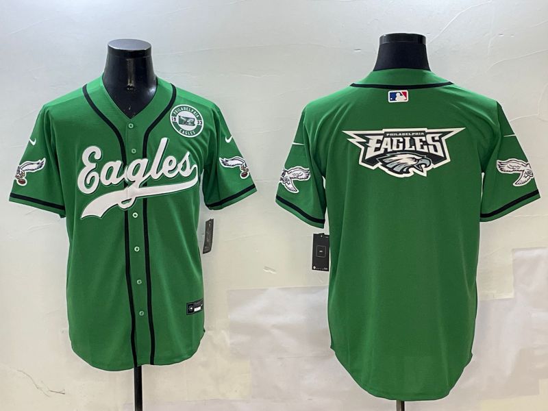 Men Philadelphia Eagles Blank Green three generations Jointly Name 2025 Nike Limited NFL Jersey style 23->philadelphia eagles->NFL Jersey